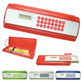 Pencil Case with Sliding Ruler Calculator